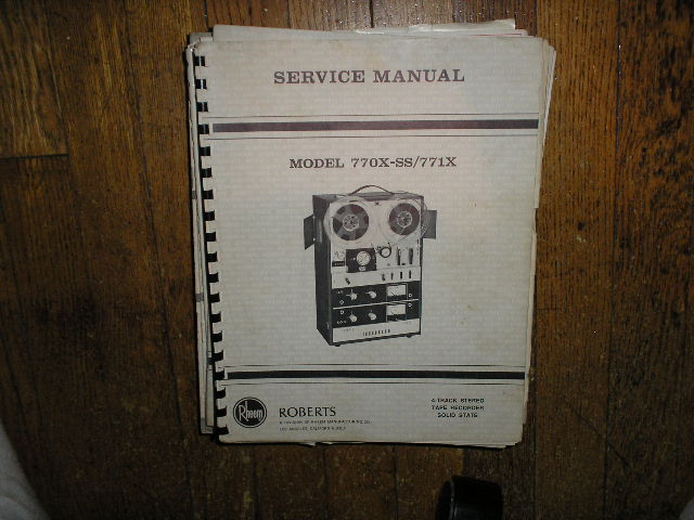 770X-SS 771X Stereo Reel to Reel Tape Deck Service Manual  ROBERTS