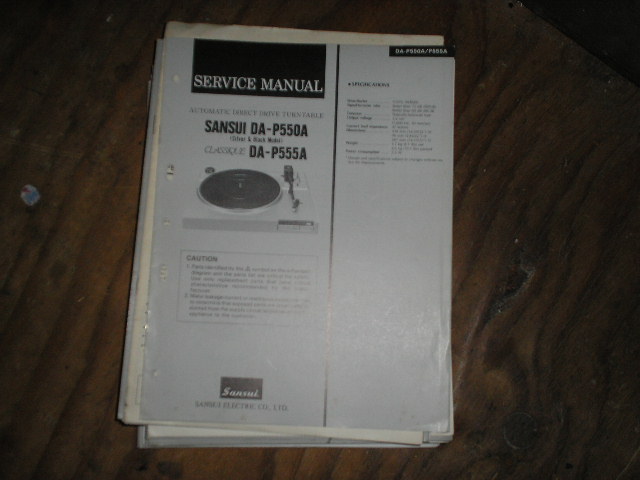 DA-P550A DA-P555A Turntable Service Manual