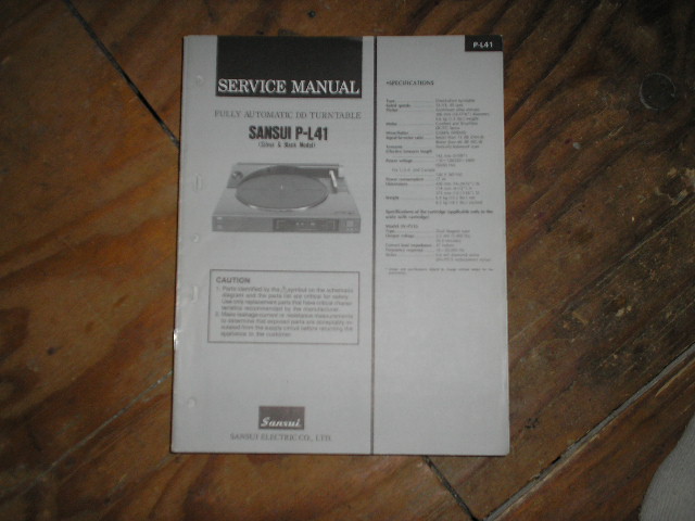 P-L41 Turntable Service Manual