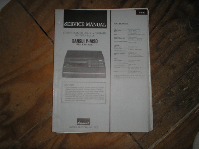 P-M90 Turntable Service Manual  Sansui