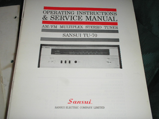TU-70 Tuner Operating Instruction Manual  Sansui 