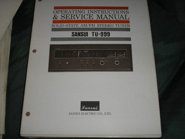 TU-999 Operating Instruction Manual