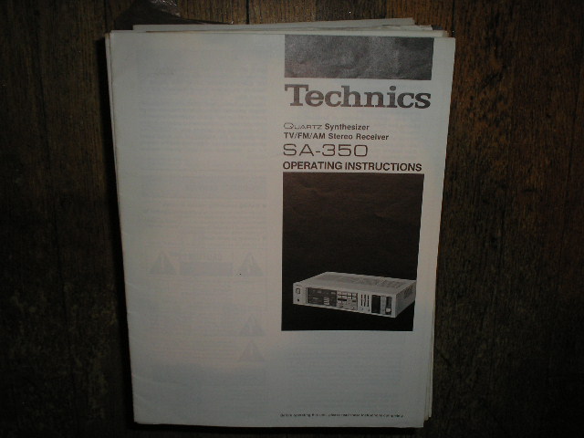 SA-350 Receiver Service Manual  Technics 