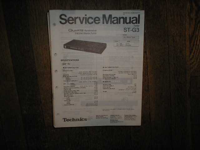 ST-G3 Tuner Service Manual