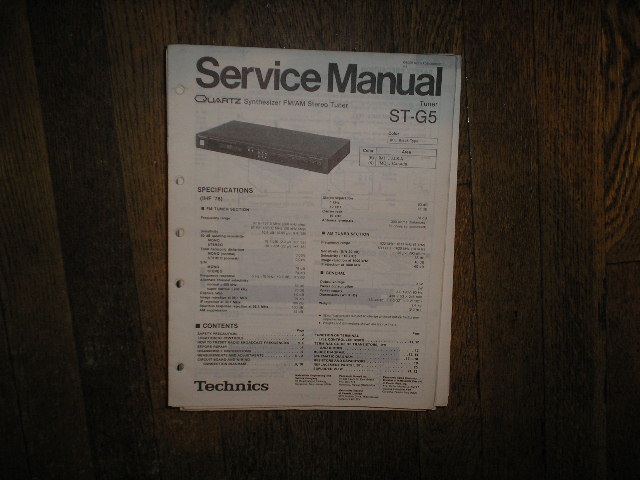 ST-G5 Tuner Service Manual  Technics
