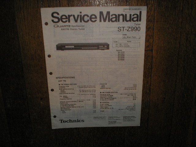ST-Z990 Tuner Service Manual
