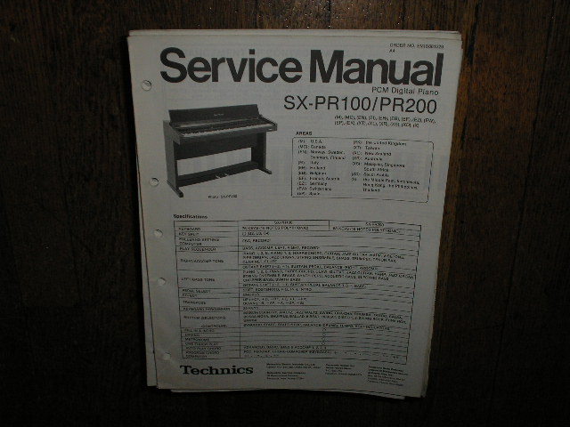 SX-PR100 SX-PR200 PCM Digital Piano Service Manual
