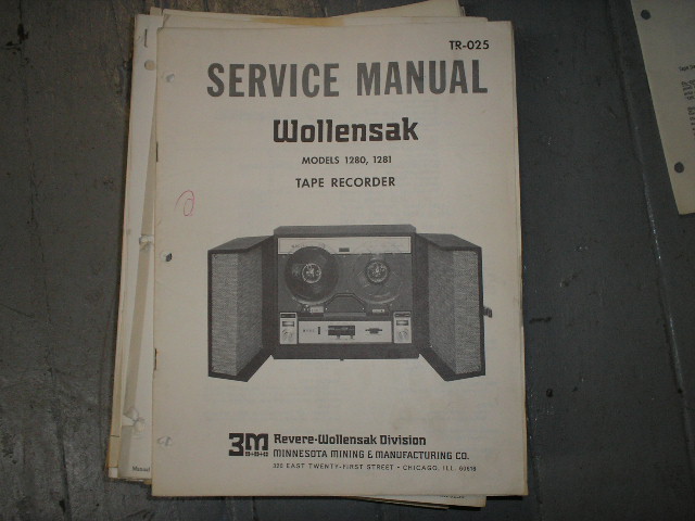 1280 1281 Tape Recorder Service Manual