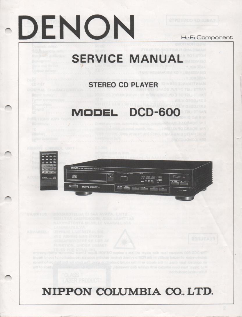 DN-C630 CD Player Service Manual