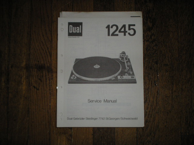 1245 Turntable Service Manual  Dual