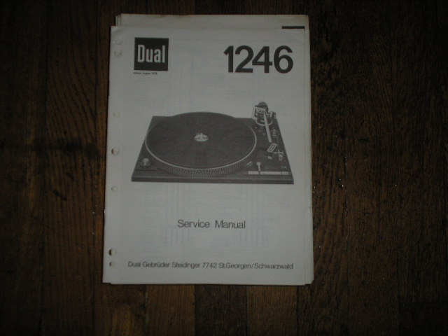 1246 Turntable Service Manual