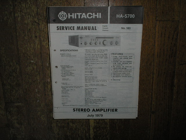 HA-5700 Amplifier Service Manual