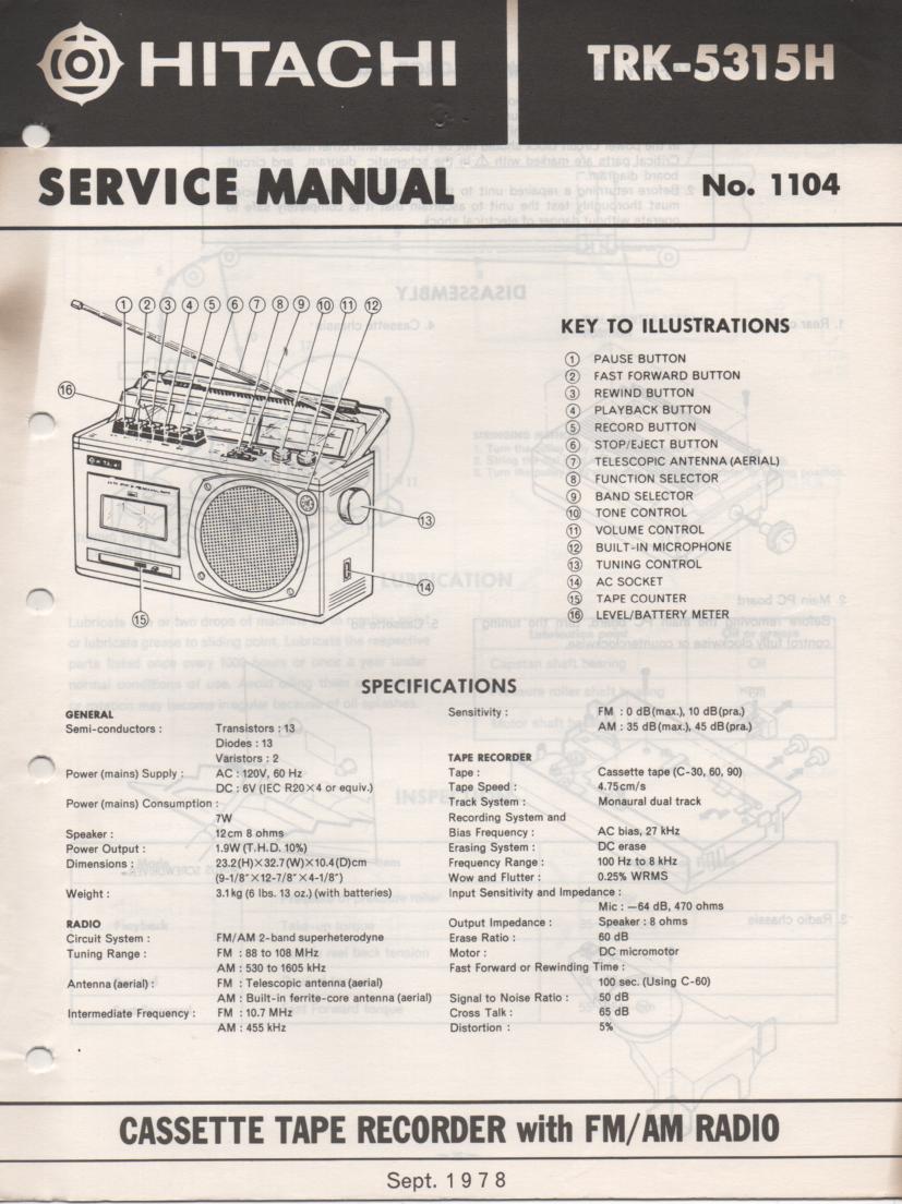 TRK-5315H Radio Service Manual