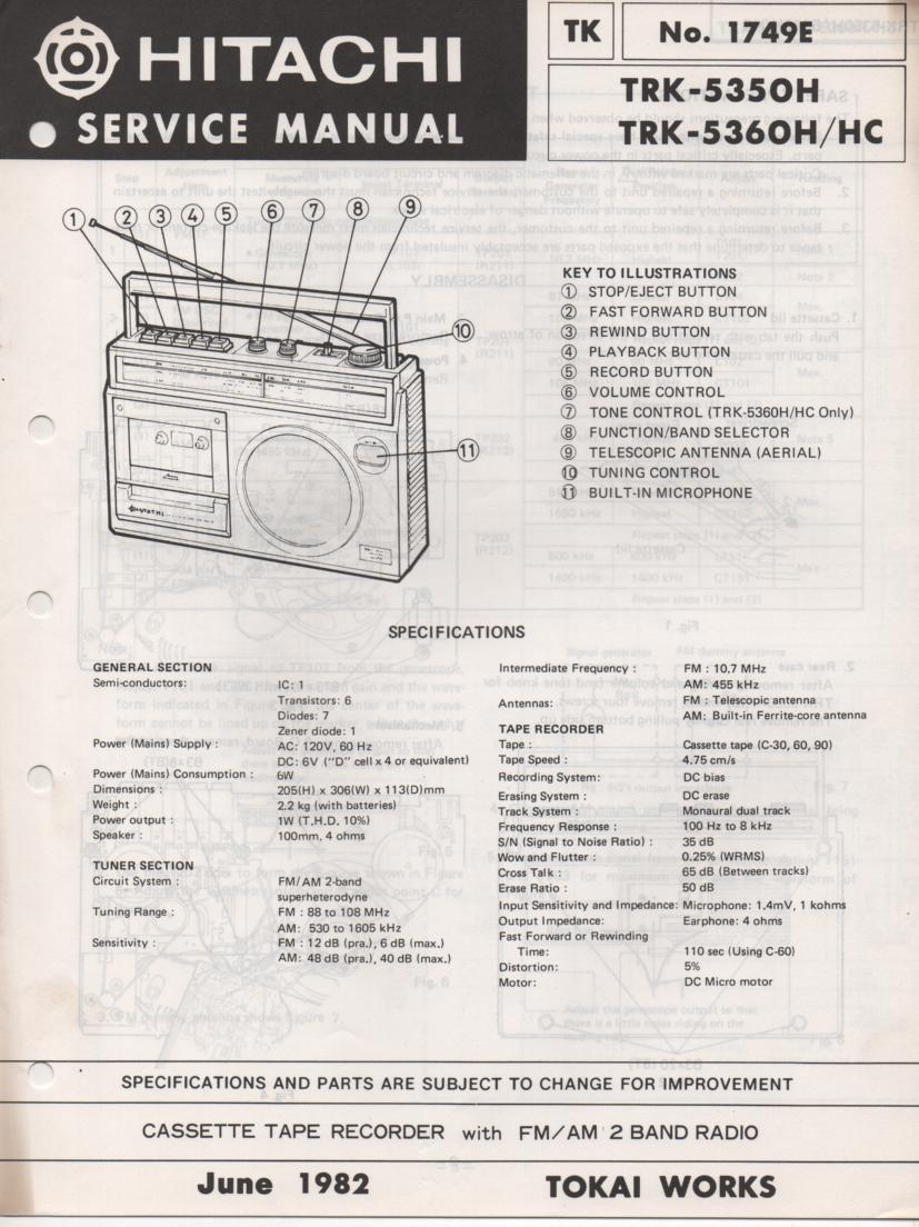 TRK-5350H TRK-5360H TRK-5360HC Radio Service Manual