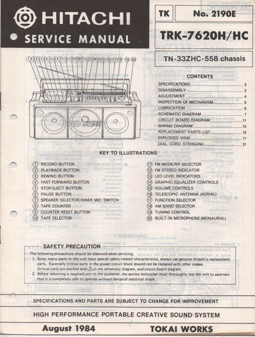 TRK-7620 TRK-7620HC Radio Service Manual