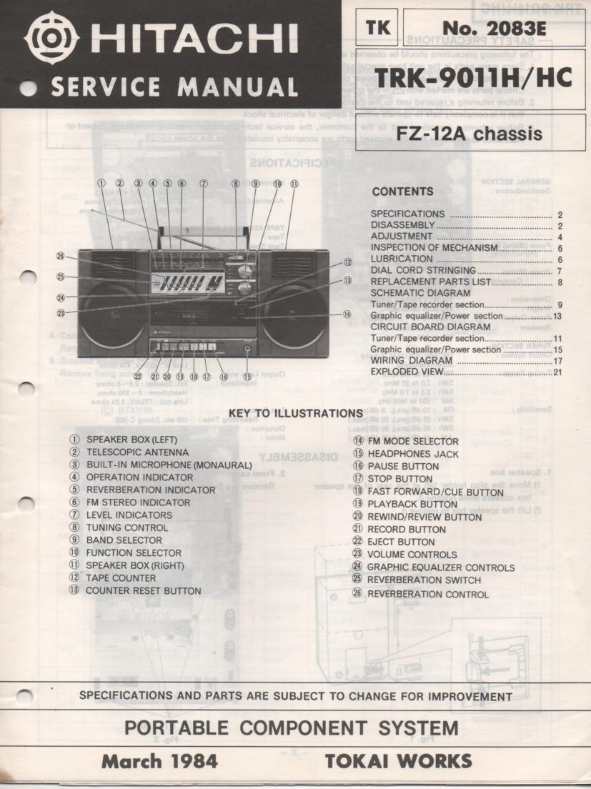 TRK-9011H TRK-9011HC Radio Service Manual
