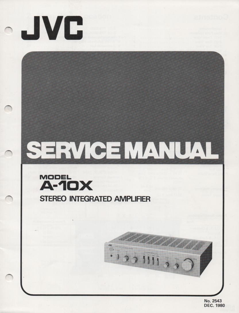 A-10X Amplifier Service Manual