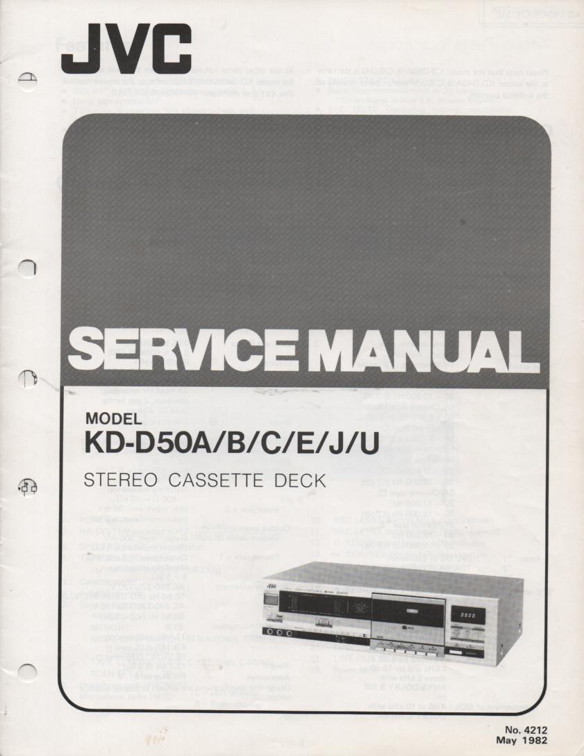 KD-D50 A B C E J U Cassette Deck Service Manual