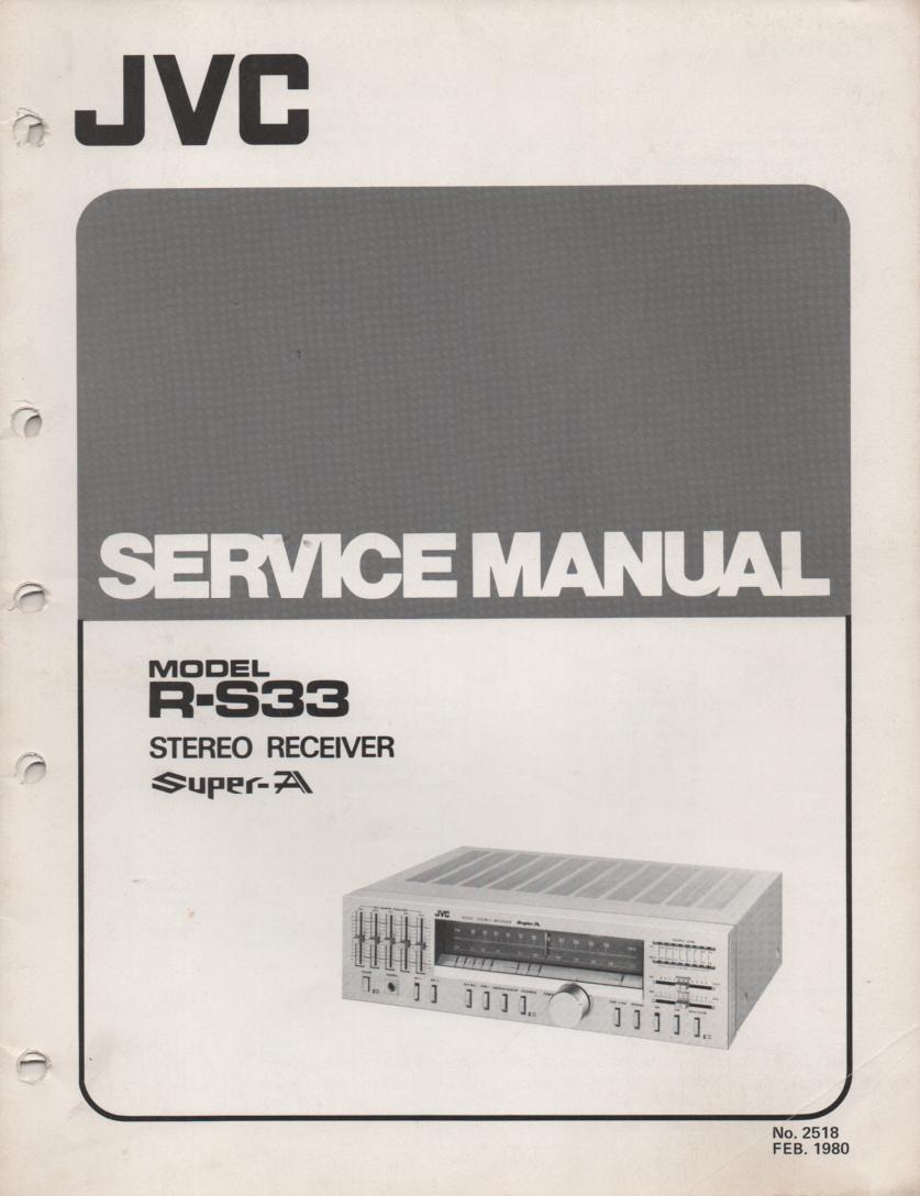 R-S33 Receiver Service Manual  JVC