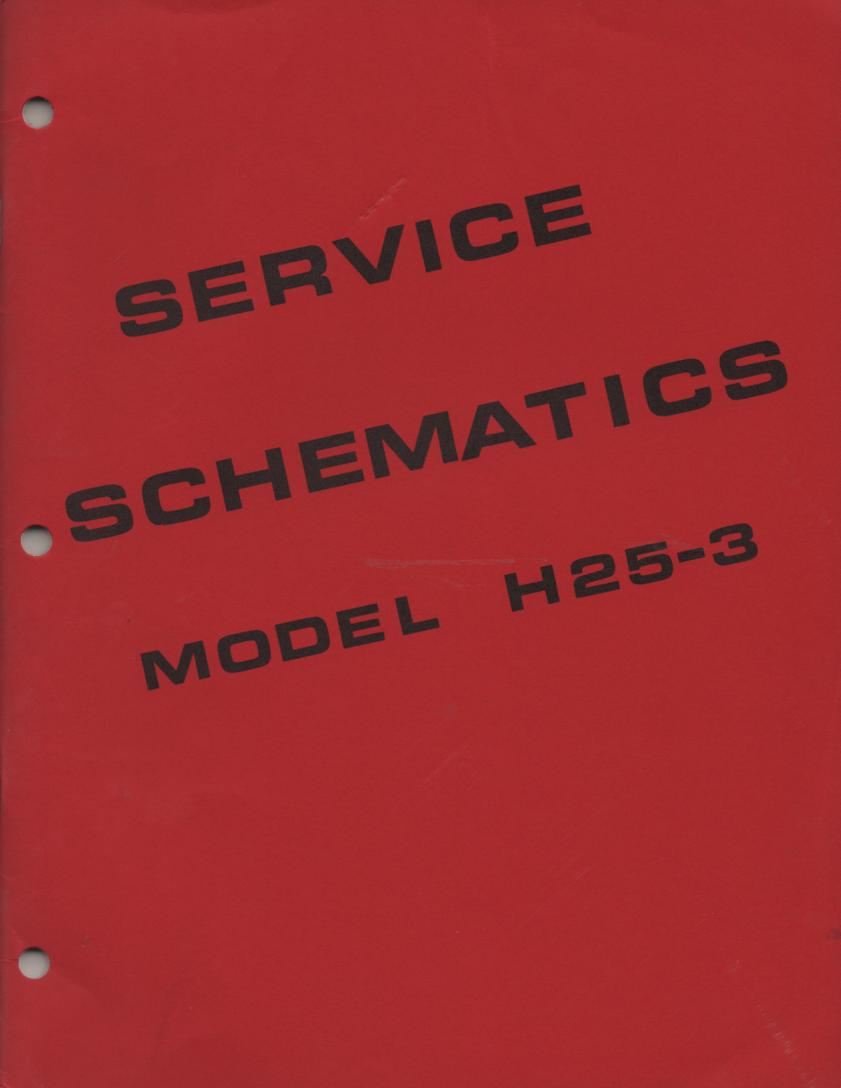 H25-3 Symphonic Theatre Console Organ Schematics Service Manual