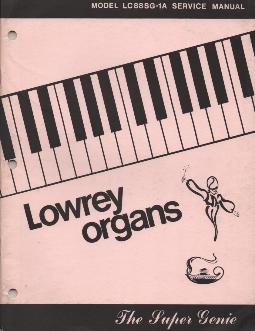 LC88SG-1A Super Genie Organ Service Manual