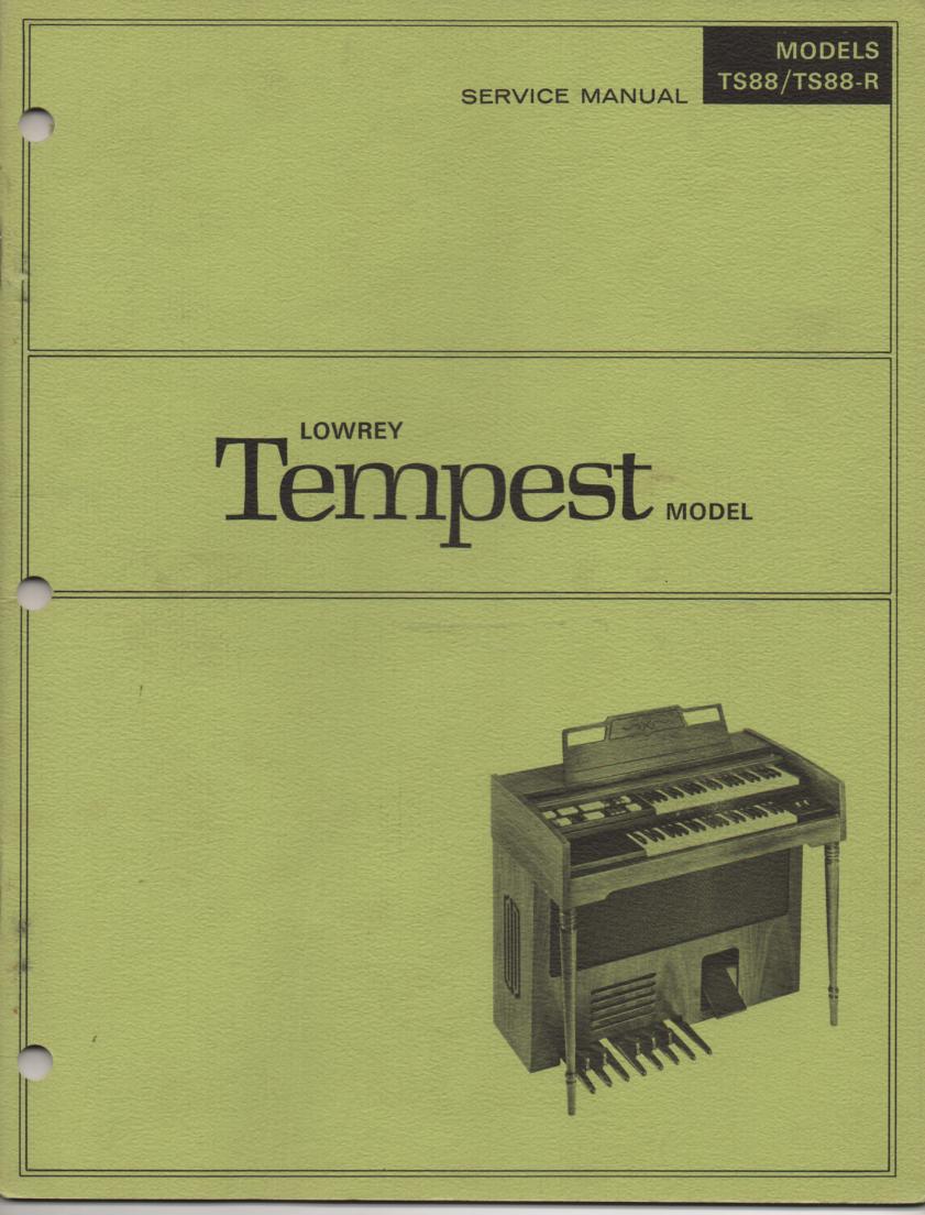 TS88 TS88-R Tempest Service Manual