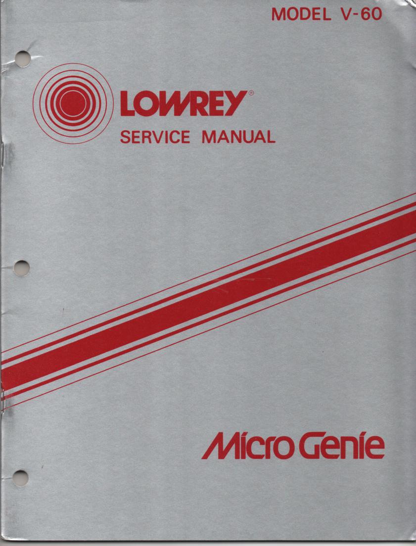 V60 Micro Genie Service Manual