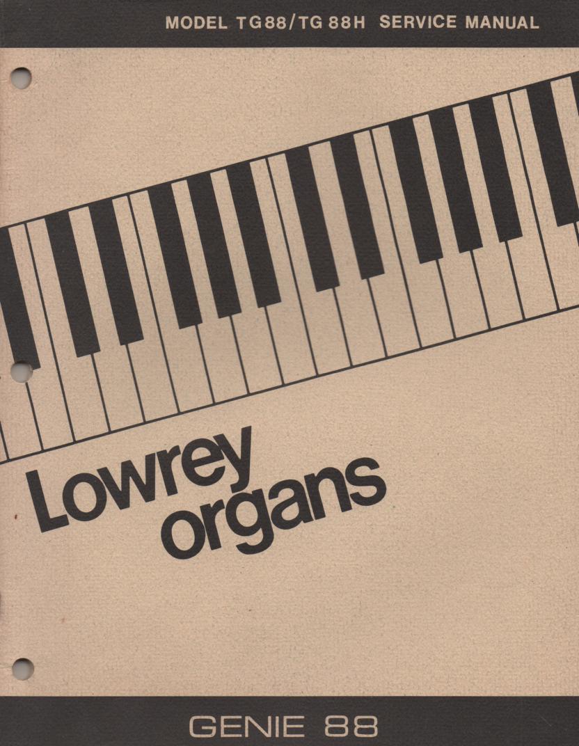 TG88 Genie 88 Organ Service Manual
