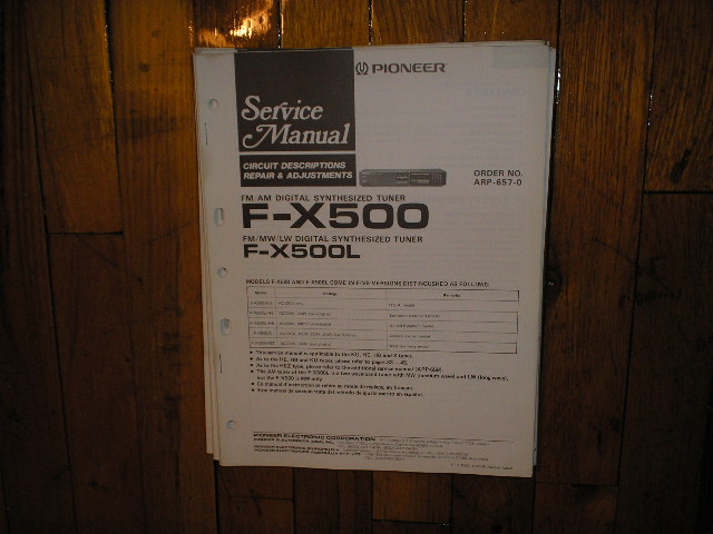 F-X500 F-X500L Tuner Service Manual