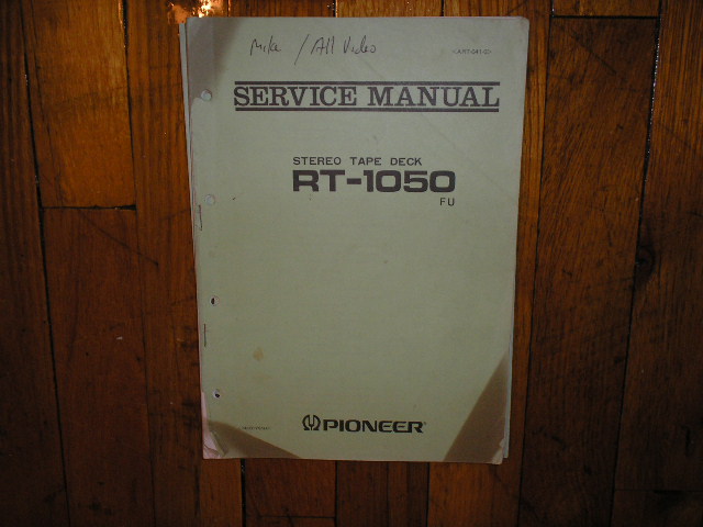 RT-1050 FU Reel to Reel Service Manual  Pioneer