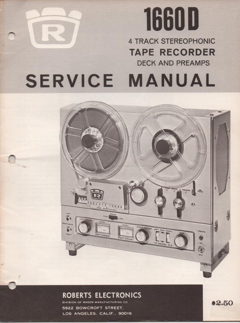 1660D Reel to Reel Service Manual