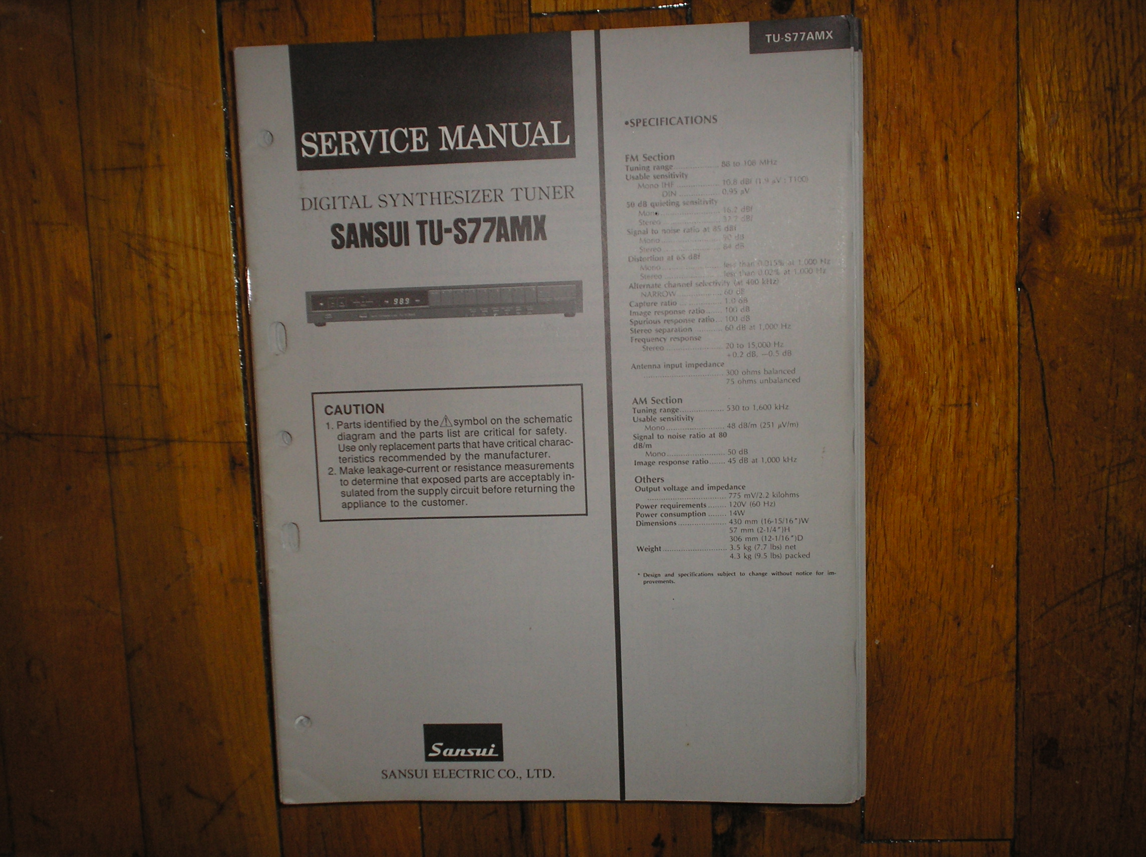 TU-S77AMX Tuner Service Manual