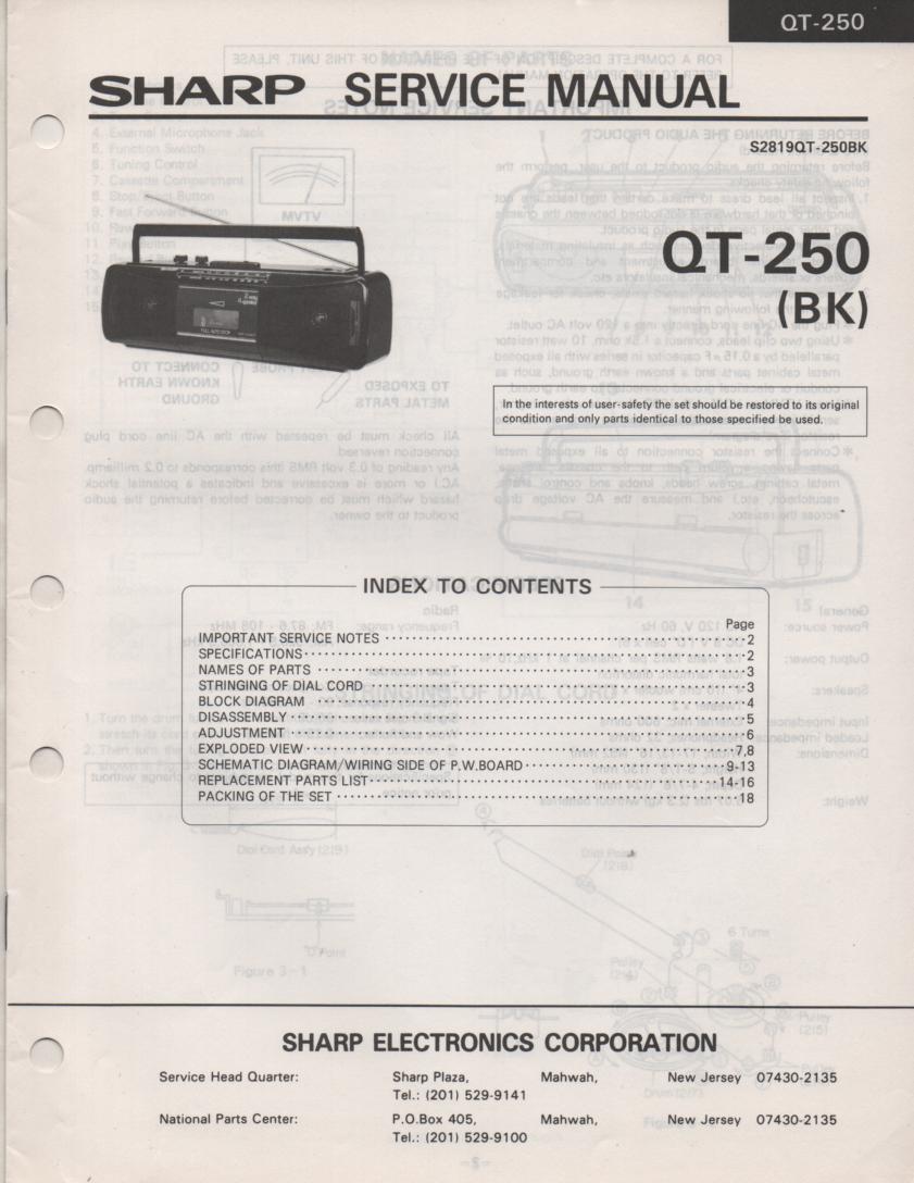 QT-250 Radio Service Manual