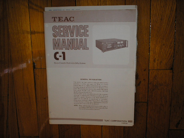 C-1 Cassette Deck Service Manual. 3 Manuals