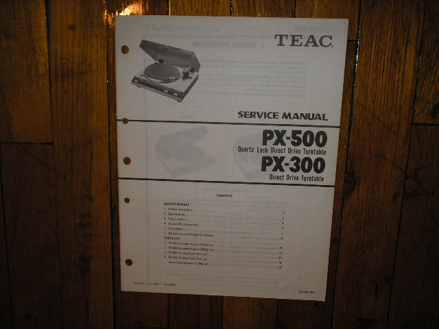 PX-300 PX-500 Turntable Service Manual  TEAC