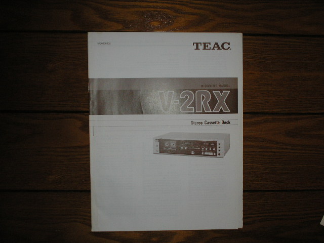 V-2RX Cassette Deck Owners Manual