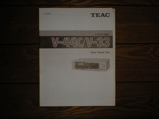 V-33 V-44C Cassette Deck Owners Manual
