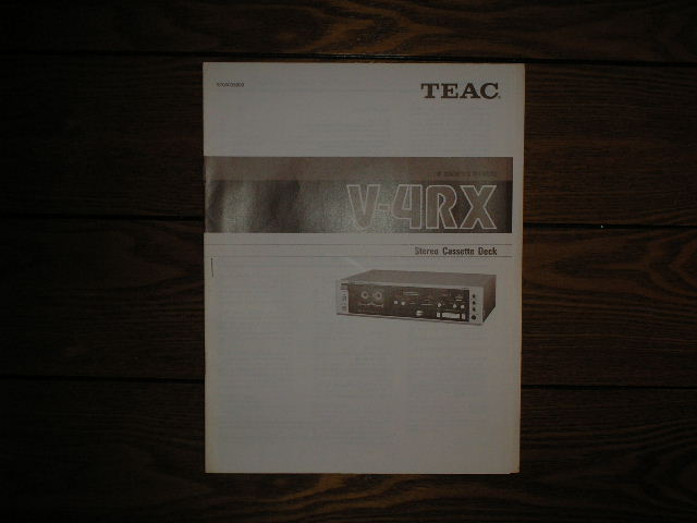 V-4RX Cassette Deck Owners Manual