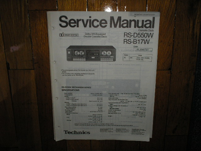 RS-D550W Cassette Deck Service Manual. Black Version