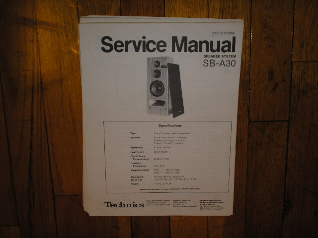 SB-A30 Speaker Service Manual
