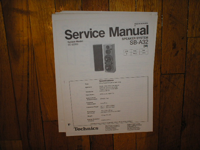 SB-A32 Speaker Service Manual