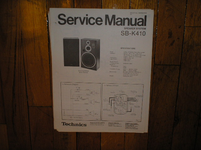 SB-K410 Speaker Service Manual