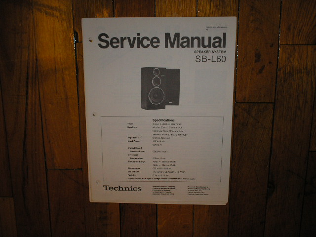 SB-L60 Speaker Service Manual