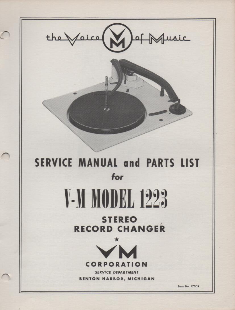1223 Record Changer Service Manual