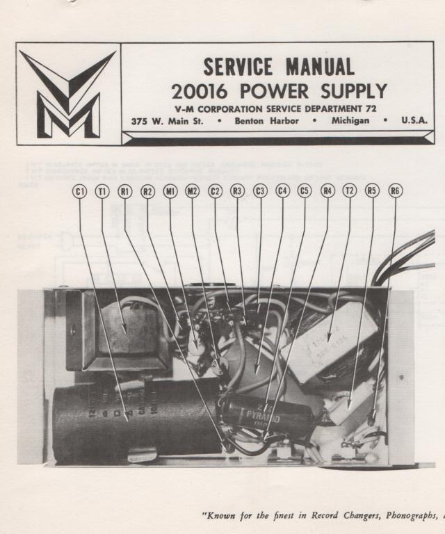 20016 Power Supply Service Manual