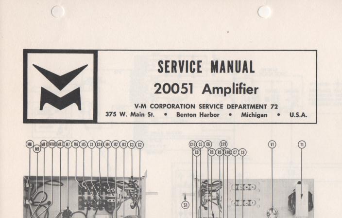 20051 Amplifier Service Manual