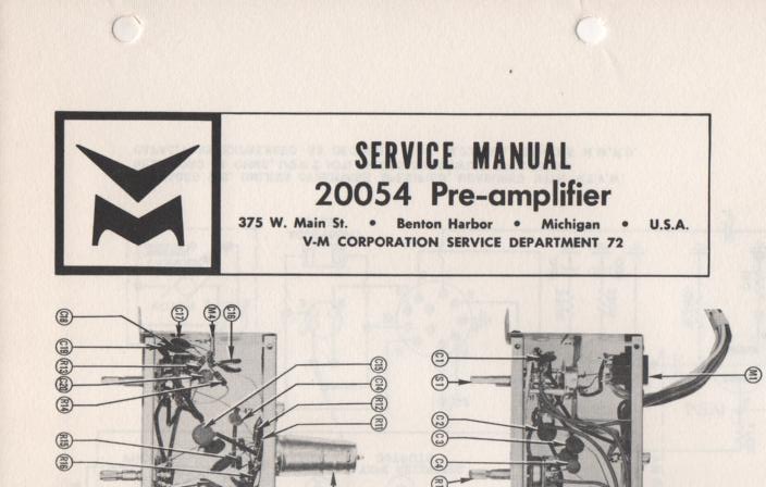 20054 Pre-Amplifier Service Manual
