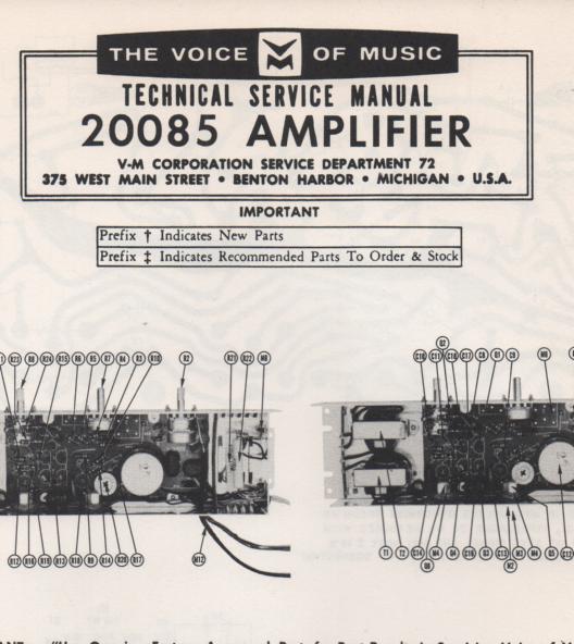 20085 Amplifier Service Manual