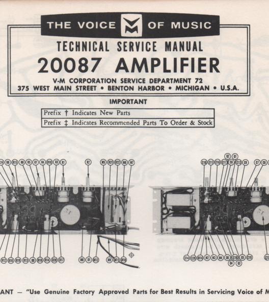 20087 Amplifier Service Manual