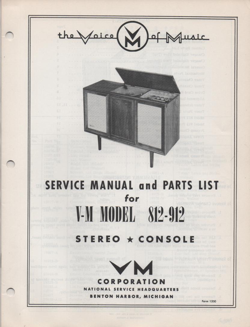 912 812 Console Service Manual
